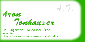 aron tonhauser business card